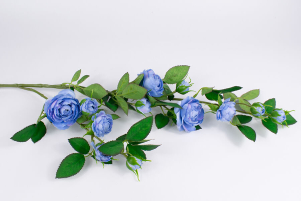 sztuczna roza galazkowa niebieska